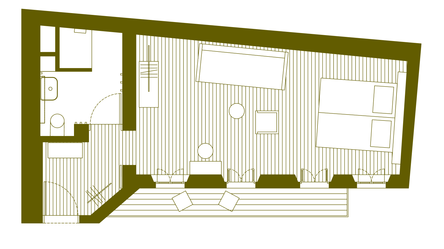 Hotel1550 Ljubljana - Balcony room plan