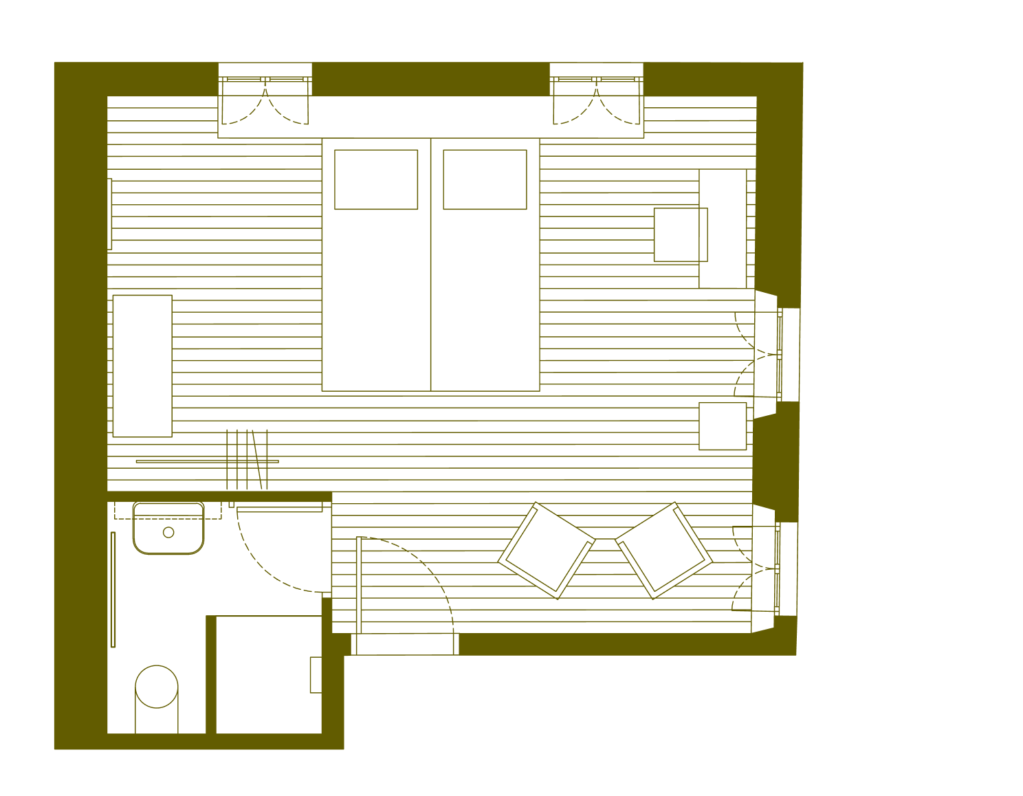 Hotel1550 Ljubljana - Loft room plan