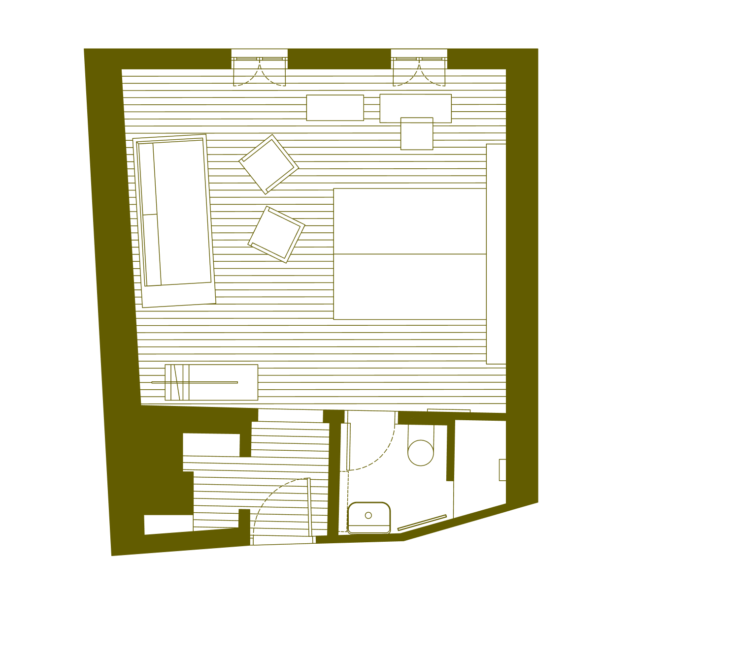 Hotel1550 Ljubljana - Rectangle room plan
